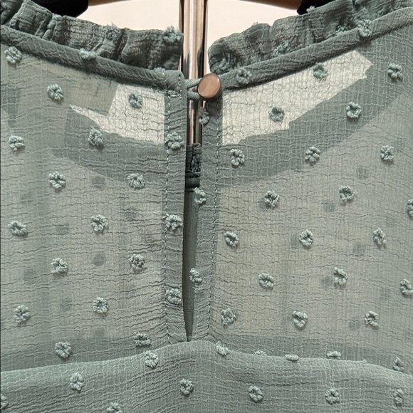 Monteau Textured Green Sleeveless Midi Dress with Elastic Waist Sz Medium - Picture 8 of 11